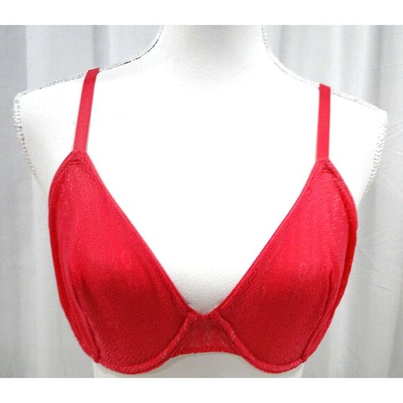 Victoria's Secret Other - Victorias‎ Secret Unlined Demi Sheer lace Bra size 36C Pink